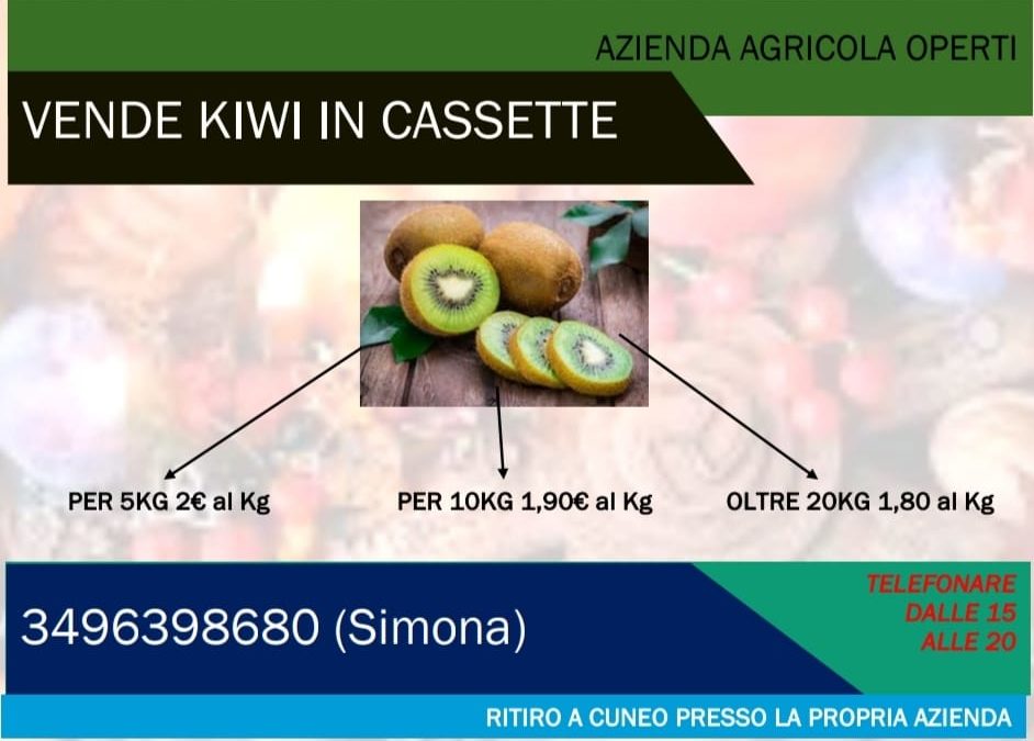 Kiwi in cassette a prezzo “a misura di famiglia” per i possessori della CartaF6G